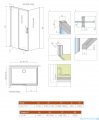 Radaway Idea Gold Kdj kabina 110x80cm lewa złoty połysk/szkło przejrzyste 387041-09-01L/387051-09-01R