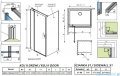 Radaway Nes 8 Black Kdj II kabina 110x90cm lewa czarny mat/szkło przejrzyste 10086110-54-01L/10089090-01-01
