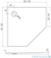 New Trendy Nex Shade brodzik konglomeratowy pięciokątny 90x90x3,5 cm antracyt B-0499