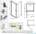 Eos KDJ Radaway kabina prysznicowa 80x80 lewa szkło intimato 37513-01-12NL