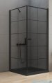 New Trendy New Soleo Black 90x90x195 cm kabina kwadratowa prawa wspornik równoległy przejrzyste D-0285A/D-0121B-WP