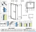 Radaway Arta Kds I kabina 90x80cm lewa szkło przejrzyste 386520-03-01L+1386100-03-01+386110-03-01