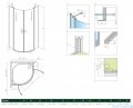 Radaway Nes PDD II kabina 100x80cm szkło przejrzyste 10030100-01-01L/10030080-01-01R
