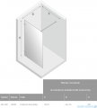 New Trendy Avexa Black kabina Walk-In 130x200 cm przejrzyste EXK-1966