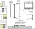 Radaway Eos II Kds kabina prysznicowa 110x75cm prawa szkło przejrzyste 3799483-01R/3799409-01L