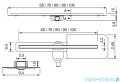 New Trendy Visio Slim odpływ liniowy z rusztem szczotkowanym w kolorze chrom 60x3,2 cm OL-0086