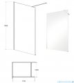 Besco Eco-n kabina walk-in 110x195cm przejrzyste EN-110-195C