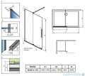 Radaway Furo Gold Walk-in kabina 150x200cm lewa szkło przejrzyste 10106788-09-01L/10110744-01-01