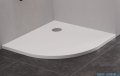 New Trendy Nex brodzik konglomeratowy półokrągły 80x80x3,5 cm biały B-0449