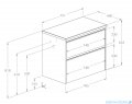 Roca Gap Pro szafka wisząca 79x46x66 JASNY DĄB  A857898464