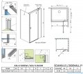 Radaway Nes Kdj II Brushed Nickel kabina 120x90cm prawa szczotkowany nikiel 10032120-91-01R/10039090-01-01