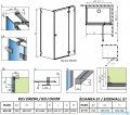 Radaway Essenza Pro Kdj kabina 90x75cm prawa przejrzyste 10097090-01-01R/10098075-01-01