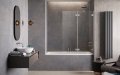 Radaway Essenza Pro Brushed Nickel Pnd II parawan nawannowy 110cm prawy szczotkowany nikiel 10102110-91-01R