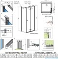 Radaway Fuenta Kdj B kabina 80x120cm prawa chrom połysk szkło przejrzyste 1384081-01-01R/1384054-01-01