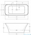 Besco Assos S-Line 160x70cm wanna wolnostojąca + syfon klik-klak złoty czyszczony od góry #WMD-160-ASG
