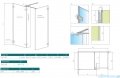 Radaway Euphoria Walk-in III kabina 90x80cm szkło przejrzyste 383131-01-01/383120-01-01/383160-01-01