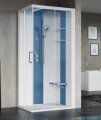 Novellini Skill 2A kabina z hydromasażem prawa błękitna 120x80 SKIA120DM1F-1AN0