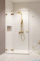 Radaway Essenza Pro Brushed Gold Kdj kabina 120x120cm lewa szczotkowane złoto 10097120-99-01L/10098120-01-01