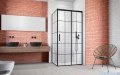 Radaway Idea Black Kdj Factory kabina prysznicowa 130x110 prawa czarny mat/szkło przejrzyste 387043-54-55R/387053-54-55L