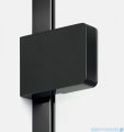 New Trendy Eventa Black Chrome Parawan nawannowy 80x150 cm z wspornikiem prostopadłym przejrzyste czarny połysk EXK-5690-WP
