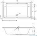 Riho Lugo wanna prostokąta 190x90cm z hydromasażem BLISS prawa B136005005