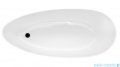 Besco Goya XS B&W 142x62cm wanna wolnostojąca biało-czarna MATOWA+ odpływ klik-klak chrom czyszczony od góry #WMMC-140GKC