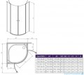 Radaway Eos II PDD kabina prysznicowa 80 część lewa szkło przejrzyste 3799470-01L