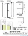 Radaway Arta Kdj I kabina 100x80cm prawa szkło przejrzyste + brodzik Doros D + syfon