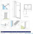 Radaway Essenza 8 Dwj drzwi wnękowe 130cm lewe szkło przejrzyste 10480812-01-01L/10460437-01-01L
