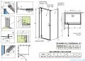Radaway Essenza 8 Black Kdj kabina 120x70cm lewa czarny mat/szkło przejrzyste 10480812-01-01L/10470337-54-01L/10113070-01-01