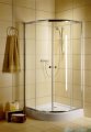 Radaway Classic A Kabina prysznicowa półokrągła z drzwiami przesuwnymi 90x90x185 szkło fabric profile białe