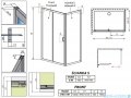 Radaway Premium Plus DWJ+S kabina prysznicowa 100x90cm szkło brązowe 33303-01-08N/33403-01-08N