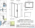 Radaway Idea White Kdj kabina 160x70cm lewa szkło przejrzyste 387046-04-01L/387048-04-01R