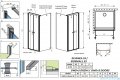 Radaway Eos DWD+S kabina prysznicowa 90x90 przejrzyste 13799491-01/13799451-01