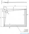 Omnires Stone brodzik prysznicowy prostokątny 90x120x3 cm czarny mat STONE90/120BL