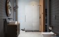 Radaway Furo SL Brushed GunMetal kabina Walk-in 120x200cm prawa szczotkowany grafit 10306638-92-01R/10110594-01-01
