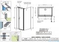 Radaway Eos KDS II kabina prysznicowa 100x80 lewa przejrzyste 13799482-01L/13799430-01