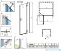 Radaway Essenza New Dwj drzwi wnękowe 130cm prawe szkło przejrzyste 385017-01-01R