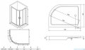 Besco Modern kabina asymetryczna z brodzikiem prawym 100x80cm przejrzyste MA-100-80-C/#BAS-100-NP