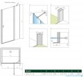Radaway Nes Black Dwj II drzwi wnękowe 110cm prawe czarny mat/szkło przejrzyste 10036110-54-01R
