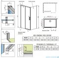 Radaway Idea Kdj Brushed GunMetal kabina 140x110cm lewa szczotkowany grafit 387044-92-01L/387053-92-01R