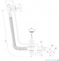 Omnires syfon wannowy automatyczny chrom połysk TK104-PLUS-3.01+64-SCR