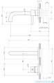 Omnires Y bateria umywalkowa element natynkowy chrom połysk Y1215HROCR