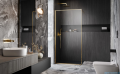 Radaway Modo F II Gold kabina Walk-in 65x201cm Złoty połysk szkło przejrzyste 10409065-09-01