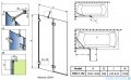 Radaway Essenza Pro Brushed GunMetal Pnd II parawan nawannowy 120cm lewy szczotkowany grafit 10102120-92-01L 