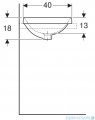 Geberit VariForm Umywalka okrągła wpuszczana w blat 40cm szkliwiony spód 500.701.01.2