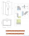 Radaway Idea Gold Kdj kabina 100x70cm lewa złoty połysk/szkło przejrzyste 387040-09-01L/387048-09-01R