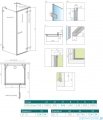 Radaway Euphoria KDJ+S Kabina przyścienna 75x100x75 prawa szkło przejrzyste 383612-01R/383220-01R/383056-01/383034-01