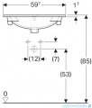 Geberit Acanto Umywalka meblowa z otworem na baterie 60x48 cm 500.640.01.2