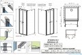Radaway Eos DWD+S kabina prysznicowa 120x80 przejrzyste 13799494-01/13799450-01